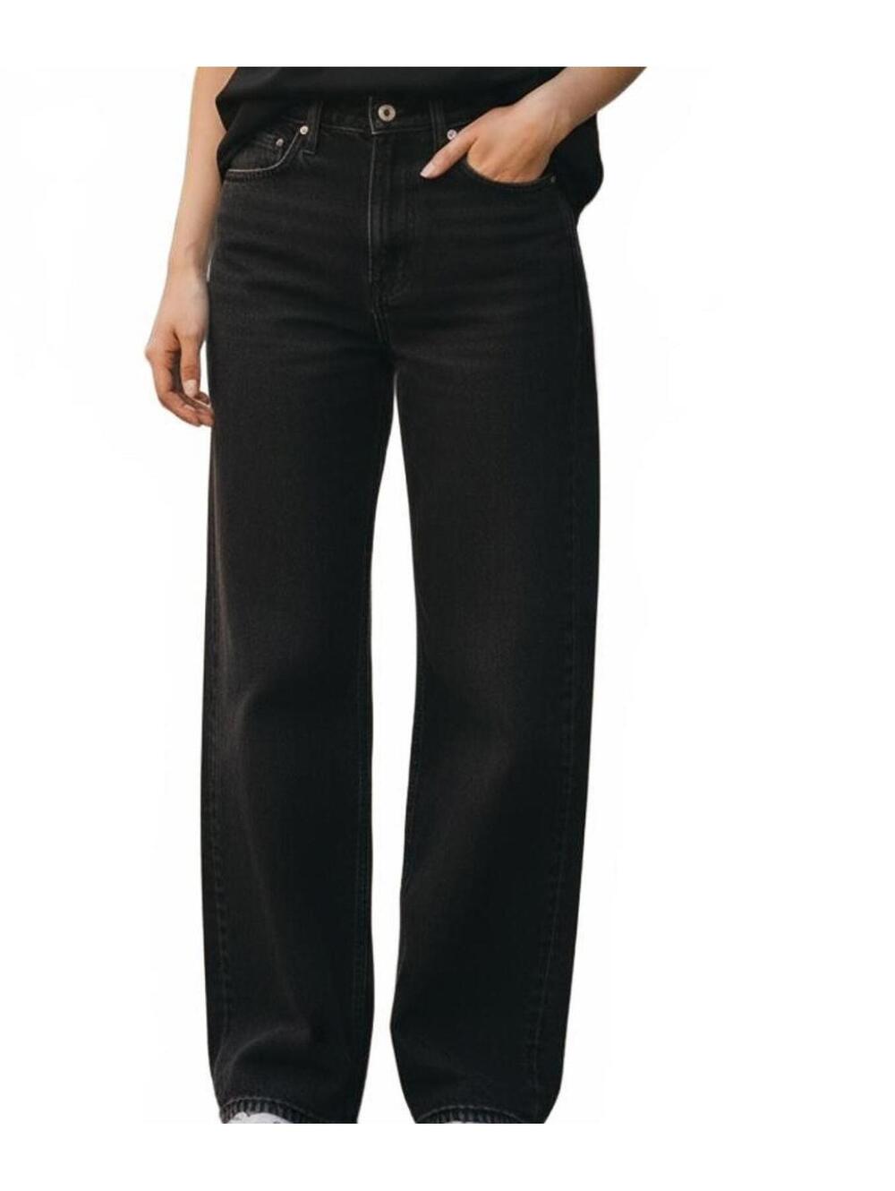 Abercrombie & Fitch Women’s Straight Leg Jeans — Black